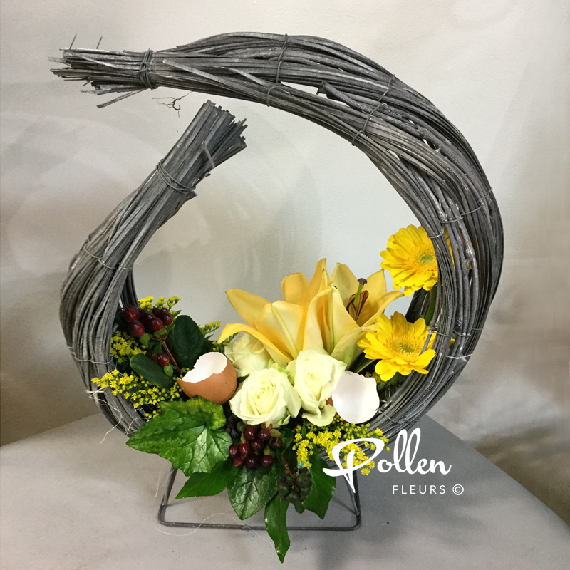 Eden, corbeille de fleurs originale pour Pâques - Pollen Fleurs