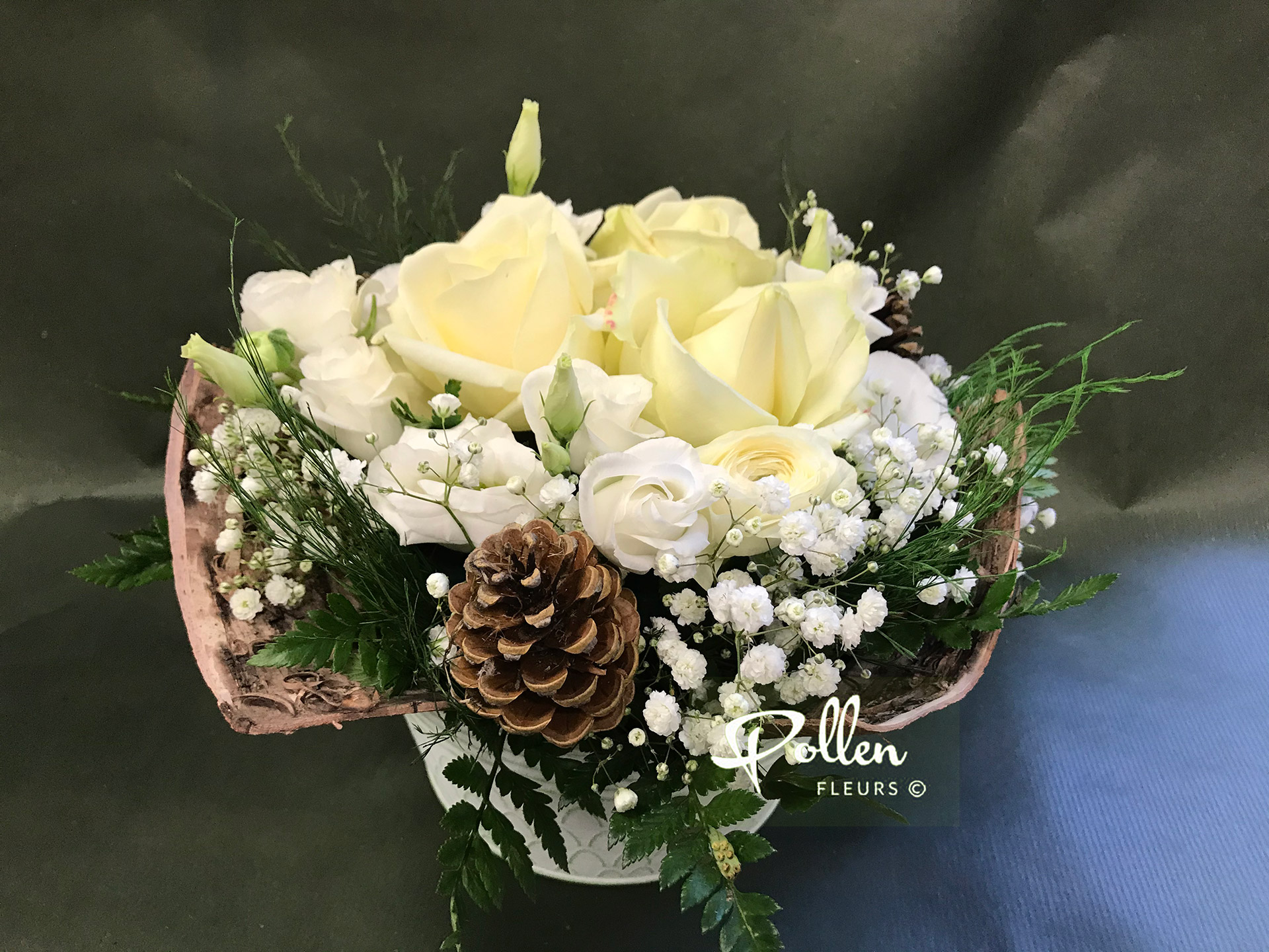 Adriana-bouquet Hivernal, Fleurs Blanches